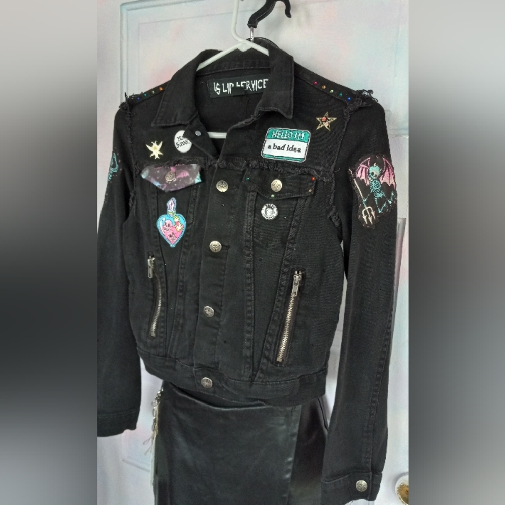 Sneak peek @ WIP custom Rage Against the Sewing Machine upcoming jackets! Ooak🧵 - Picture 5 of 16